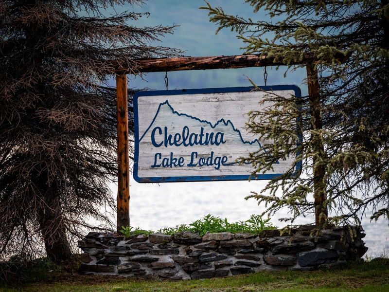 Chelatna Lake Lodge Sign 