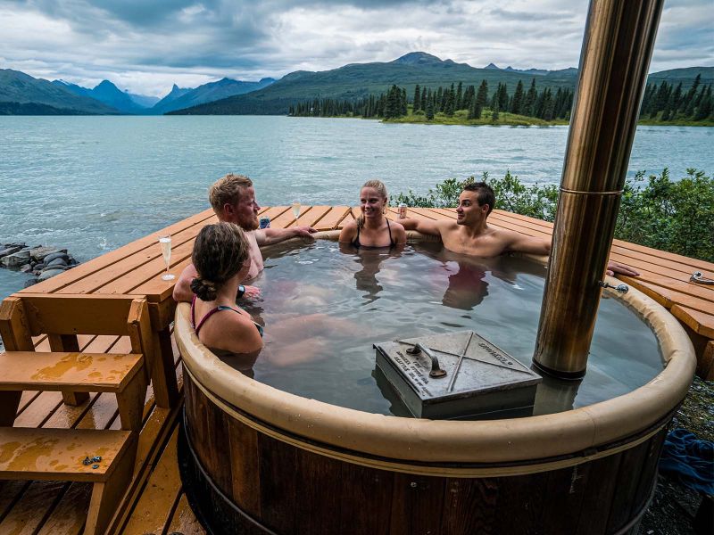Hot Tub Chelatna Lake Alaska