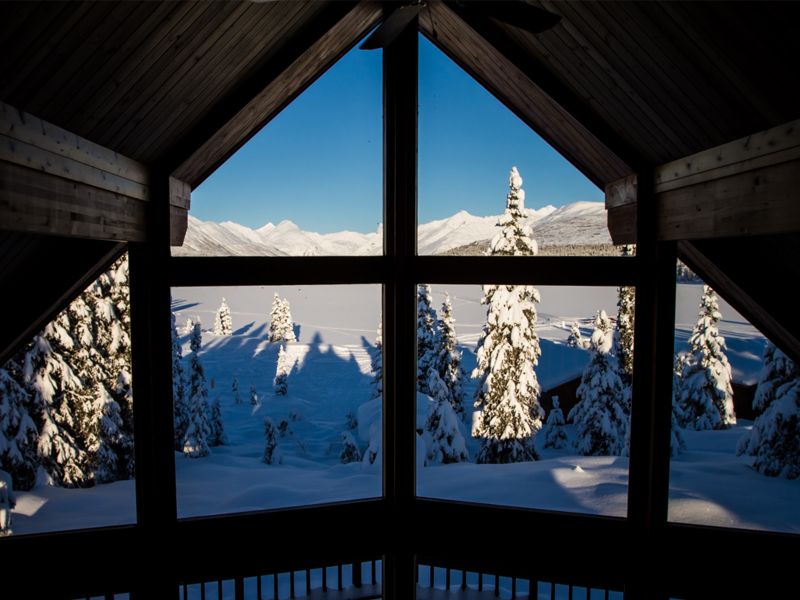 Chelatna Lodge Chalet view In Winter