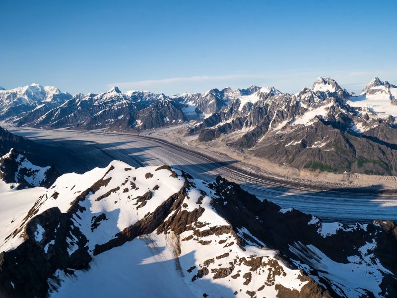 Glacier Views While Flightseeing 