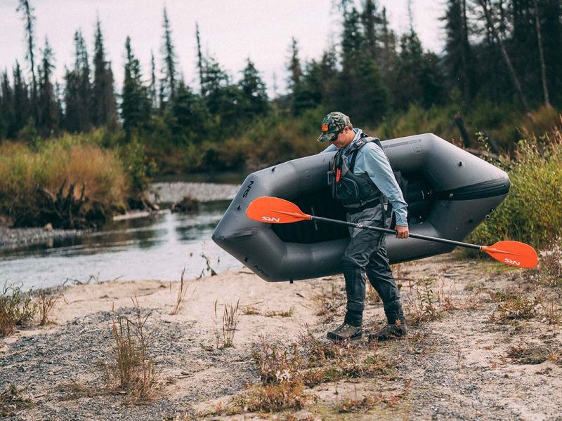 Packrafting at the lodge